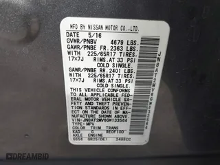 2016 Nissan Rogue S with VIN JN8AT2MV6GW133564, listed as a IAAI auction lot 41835274 with 146,213 mi miles. Bid and sale history available at carsss.com. Image 9.