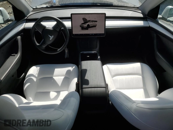 2023 Tesla Model Y Long Range with VIN 7SAYGDEE5PF691745, listed as a Copart auction lot 47784545 with 21,117 mi miles and Salvage Title. Bid and sale history available at DreamBid. Image 8.