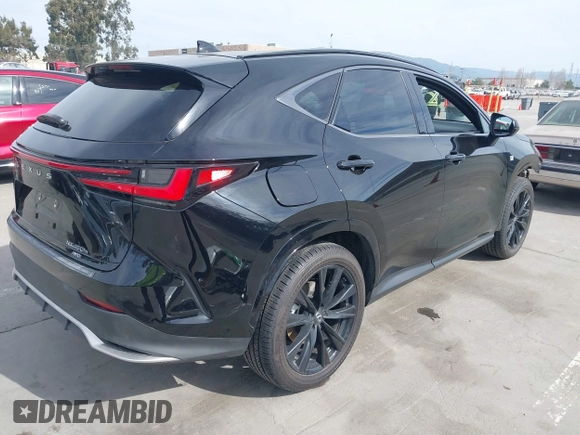 2024 Lexus NX with VIN JTJKKCFZ2R2037740, listed as a IAAI auction lot 41679598 with 6,907 mi miles. Bid and sale history available at carsss.com. Image 4.