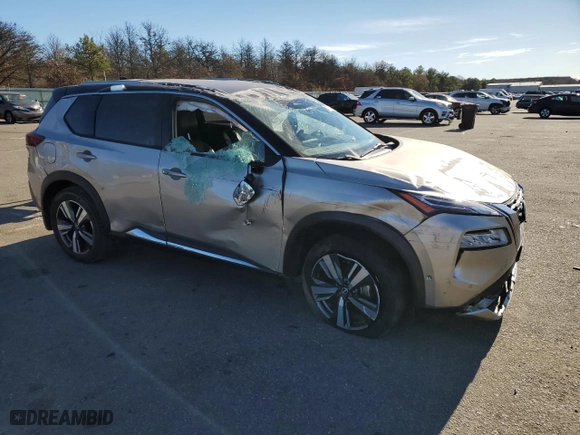 2022 Nissan Rogue Platinum with VIN JN8BT3DD4NW274941, listed as a Copart auction lot 81371544 with 47,415 mi miles and Salvage Title. Bid and sale history available at carsss.com. Image 4.