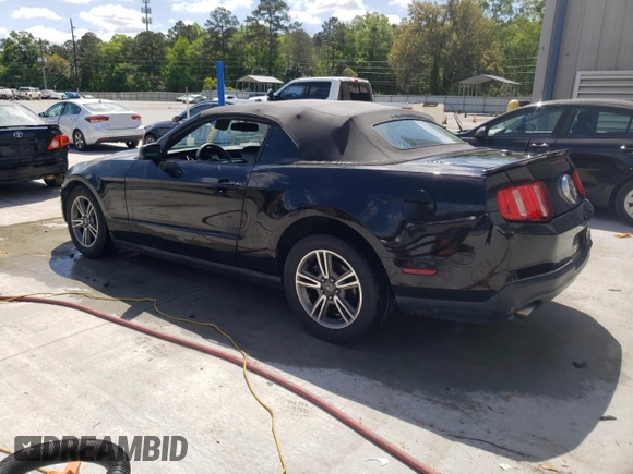 2012 Ford Mustang V6 with VIN 1ZVBP8EM0C5207975, listed as a Copart auction lot 52574655 with 161,516 mi miles and Salvage Title. Bid and sale history available at carsss.com. Image 2.
