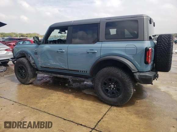 2021 Ford Bronco First Edition with VIN 1FMEE5EP0MLA42596, listed as a Copart auction lot 63210803 with Not Provided miles and . Bid and sale history available at DreamBid. Image 2.