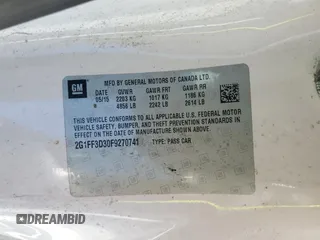 2015 Chevrolet Camaro LT z VIN 2G1FF3D30F9270741, wystawiony jako Copart lot #56735745 z przebiegiem 95 354 mil mil oraz Czysty tytuł • Clean title. Historia ofert i sprzedaży dostępna na DreamBid. Obrazek 12.