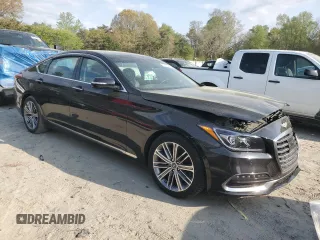 2018 Genesis G80 3.8L z VIN KMHGN4JE8JU250299, wystawiony jako Copart lot #53233385 z przebiegiem 87 385 mil mil oraz Szkody całkowita. Historia ofert i sprzedaży dostępna na DreamBid. Obrazek 4.