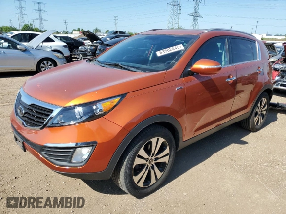 2011 Kia Sportage EX with VIN KNDPCCA25B7101455, listed as a Copart auction lot 63502445 with 93,274 mi miles and Salvage title. Bid and sale history available at DreamBid. Image 1.
