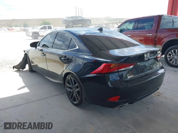 2019 Lexus IS with VIN JTHC81D29K5035258, listed as a IAAI auction lot 41907785 with 51,201 mi miles. Bid and sale history available at carsss.com. Image 3.