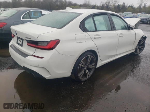 2021 BMW 3 Series 330i xDrive with VIN WBA5R7C03MFK53846, listed as a Copart auction lot 50275994 with 0 mi miles. Bid and sale history available at carsss.com. Image 3.
