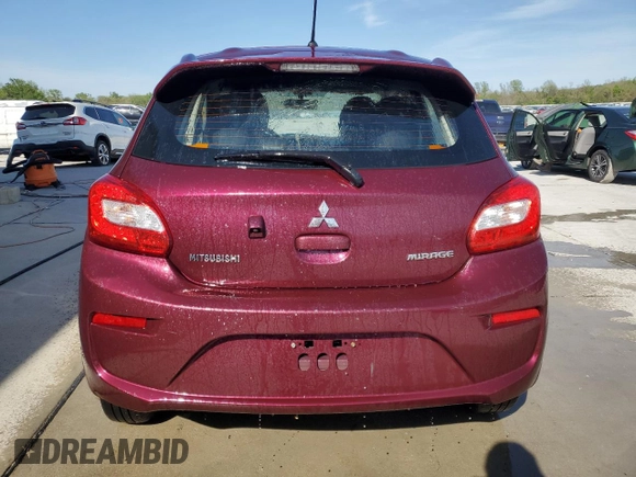 2019 Mitsubishi Mirage ES z VIN ML32A3HJ1KH004957, wystawiony jako Copart lot #53801775 z przebiegiem 56 068 mil mil oraz Szkoda całkowita • Salvage title. Historia ofert i sprzedaży dostępna na DreamBid. Obrazek 6.
