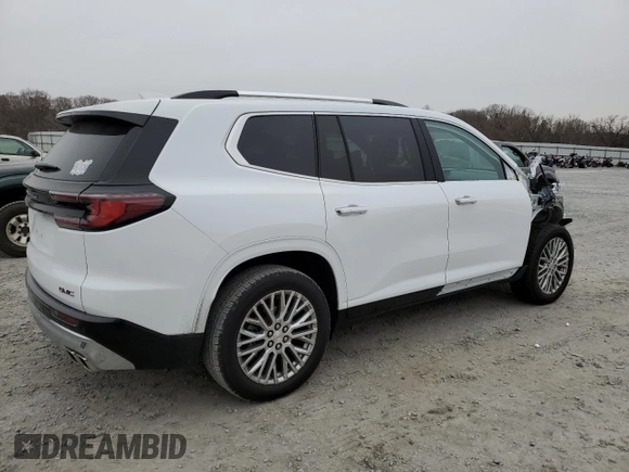 2024 GMC Acadia FWD Denali z VIN 1GKENLKS7RJ157477, wystawiony jako Copart lot #41846725 z przebiegiem Nie podano mil oraz Szkoda całkowita • Salvage title. Historia ofert i sprzedaży dostępna na DreamBid. Obrazek 3.