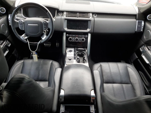 2017 Land Rover Range Rover with VIN SALGS5FE0HA347089, listed as a Copart auction lot 52386705 with 66,835 mi miles and Salvage title. Bid and sale history available at DreamBid. Image 8.