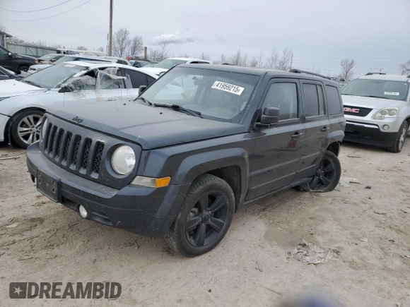 2014 Jeep Patriot Altitude with VIN 1C4NJPBA1ED758284, listed as a Copart auction lot 41959215 with 147,320 mi miles and Salvage Title. Bid and sale history available at DreamBid. Image 1.