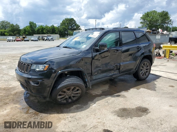 2016 Jeep Grand Cherokee Limited 75th Anniversary with VIN 1C4RJEBG0GC476544, listed as a Copart auction lot 56539365 with 95,989 mi miles and Salvage title. Bid and sale history available at DreamBid. Image 1.