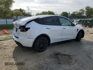 2022 Tesla Model Y Long Range with VIN 7SAYGDEE4NF398710, listed as a Copart auction lot 50510375 with 46,430 mi miles and Non Repairable. Bid and sale history available at DreamBid. Image 3.