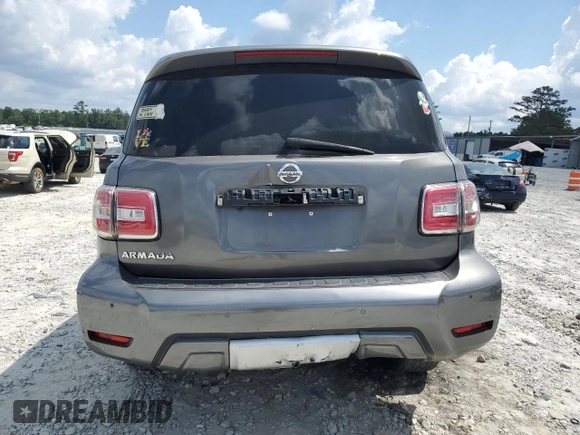 2017 Nissan Armada SV with VIN JN8AY2ND8H9007164, listed as a Copart auction lot 67336924 with 146,972 mi miles and Salvage Title. Bid and sale history available at carsss.com. Image 6.