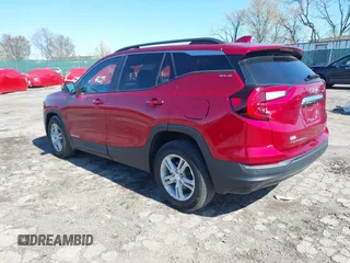 2023 GMC Terrain SLE with VIN 3GKALMEG0PL177061, listed as a IAAI auction lot 41936670 with 18,507 mi miles and . Bid and sale history available at carsss.com. Image 3.
