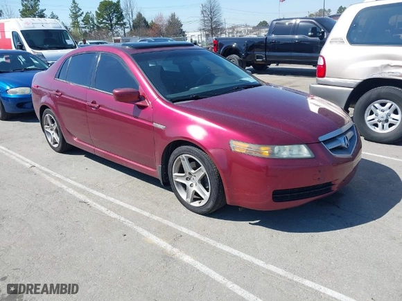 2005 Acura TL with VIN 19UUA662X5A079013, listed as a IAAI auction lot 41792681 with 185,381 mi miles. Bid and sale history available at carsss.com. Image 1.