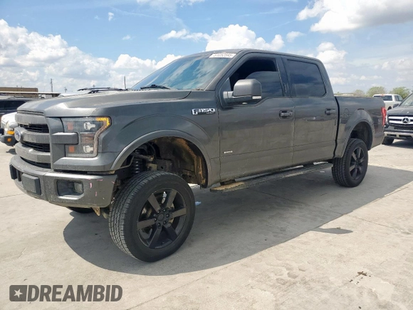 2015 Ford F-150 XLT with VIN 1FTEW1EG5FKE59408, listed as a Copart auction lot 51052595 with 178,674 mi miles and Salvage Title. Bid and sale history available at carsss.com. Image 1.
