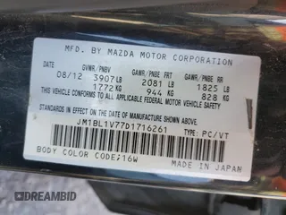 2013 Mazda 3 i Touring with VIN JM1BL1V77D1716261, listed as a Copart auction lot 88561055 with 274,116 mi miles and Clean Title. Bid and sale history available at DreamBid. Image 12.