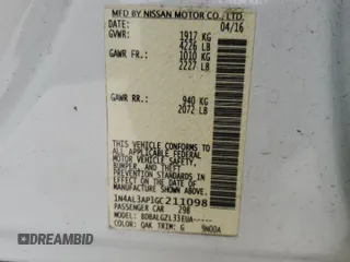 2016 Nissan Altima S with VIN 1N4AL3AP1GC211098, listed as a Copart auction lot 50296235 with 114,064 mi miles and Salvage title. Bid and sale history available at DreamBid. Image 14.