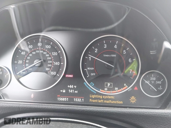 2016 BMW 4 Series 428i xDrive with VIN WBA4C9C54GG135615, listed as a IAAI auction lot 41655368 with 156,851 mi miles and . Bid and sale history available at carsss.com. Image 7.