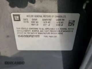 2015 Buick Regal z VIN 2G4GV5EK9F9211070, wystawiony jako Copart lot #78182874 z przebiegiem 61 157 mil mil oraz Szkoda całkowita • Salvage title. Historia ofert i sprzedaży dostępna na DreamBid. Obrazek 13.