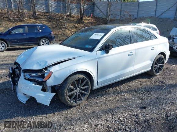 2015 Audi A3 2.0T Premium Plus with VIN WAUEFGFF9F1032244, listed as a IAAI auction lot 42099626 with 105,295 mi miles. Bid and sale history available at carsss.com. Image 2.
