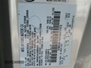 2005 Ford Freestar SE с VIN 2FMZA51655BA55923, выставлен на аукционе Copart как лот 50077735 с пробегом Не указан миль и Списание • Salvage title. История ставок и продаж доступна на DreamBid. Изображение 13.