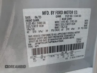 2023 Ford Mustang Mach-E Premium с VIN 3FMTK3R74PMA41565, выставлен на аукционе IAAI как лот 42428855 с пробегом 15 675 миль миль и . История ставок и продаж доступна на DreamBid. Изображение 9.
