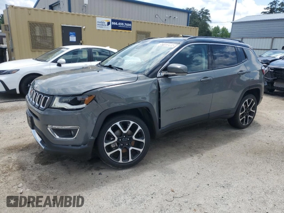 2021 Jeep Compass Limited with VIN 3C4NJDCB9MT599478, listed as a Copart auction lot 57153205 with 144,711 mi miles and Salvage title. Bid and sale history available at DreamBid. Image 1.