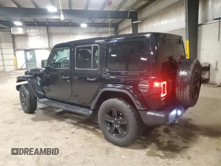 2021 Jeep Wrangler Unlimited Sahara z VIN 1C4HJXEN8MW772617, wystawiony jako Copart lot #50134815 z przebiegiem 41 705 mil mil oraz Szkoda całkowita • Salvage title. Historia ofert i sprzedaży dostępna na DreamBid. Obrazek 2.