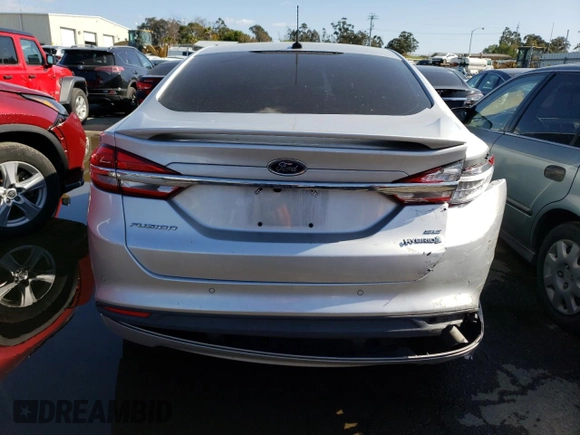 2018 Ford Fusion Hybrid SE with VIN 3FA6P0LU5JR111042, listed as a Copart auction lot 47843343 with 90,903 mi miles. Bid and sale history available at carsss.com. Image 6.
