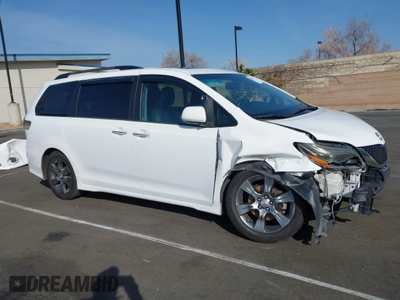 2015 Toyota Sienna SE with VIN 5TDXK3DC6FS627578, listed as a IAAI auction lot 41568684 with 124,138 mi miles and . Bid and sale history available at DreamBid. Image 13.