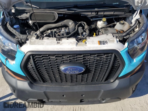 2021 Ford Transit Cargo with VIN 1FTBR1C84MKA86168, listed as a Copart auction lot 49556215 with 75,151 mi miles and Salvage Title. Bid and sale history available at DreamBid. Image 12.