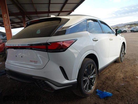 2025 Lexus RX 350 with VIN 2T2BAMCA7SC093752, listed as a IAAI auction lot 41558105 with 470 mi miles and . Bid and sale history available at DreamBid. Image 4.