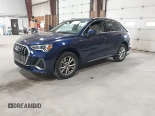 2021 Audi Q3 S line Premium Plus with VIN WA1EECF36M1061776, listed as a IAAI auction lot 42343842 with 40,521 mi miles and . Bid and sale history available at DreamBid. Image 2.
