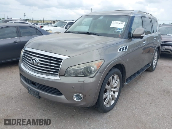 2014 Infiniti QX80 with VIN JN8AZ2NF5E9556556, listed as a IAAI auction lot 42455689 with 237,980 mi miles and . Bid and sale history available at DreamBid. Image 17.
