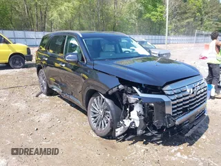2023 Hyundai Palisade Calligraphy with VIN KM8R74GE6PU571342, listed as a IAAI auction lot 41987377 with 13,797 mi miles and . Bid and sale history available at DreamBid. Image 1.