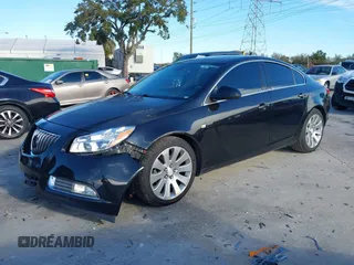 2011 Buick Regal CXL Turbo TO7 with VIN W04G15GV2B1089250, listed as a IAAI auction lot 41396416 with 157,216 mi miles. Bid and sale history available at carsss.com. Image 2.