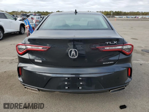 2022 Acura TLX Advance with VIN 19UUB6F65NA003537, listed as a Copart auction lot 85199054 with 20,110 mi miles and Salvage title. Bid and sale history available at DreamBid. Image 6.