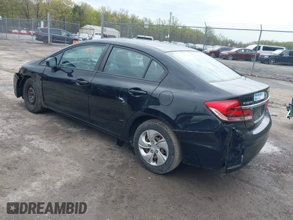 2014 Honda Civic Sedan LX with VIN 2HGFB2F57EH548259, listed as a IAAI auction lot 42025763 with 179,382 mi miles. Bid and sale history available at carsss.com. Image 3.