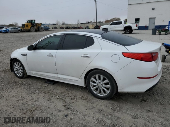 2015 Kia Optima EX with VIN 5XXGN4A78FG496319, listed as a Copart auction lot 44060095 with 101,584 mi miles and Salvage Title. Bid and sale history available at DreamBid. Image 2.