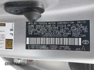2010 Toyota Prius II z VIN JTDKN3DUXA0231563, wystawiony jako IAAI lot #42257975 z przebiegiem 198 000 mil mil oraz . Historia ofert i sprzedaży dostępna na DreamBid. Obrazek 9.