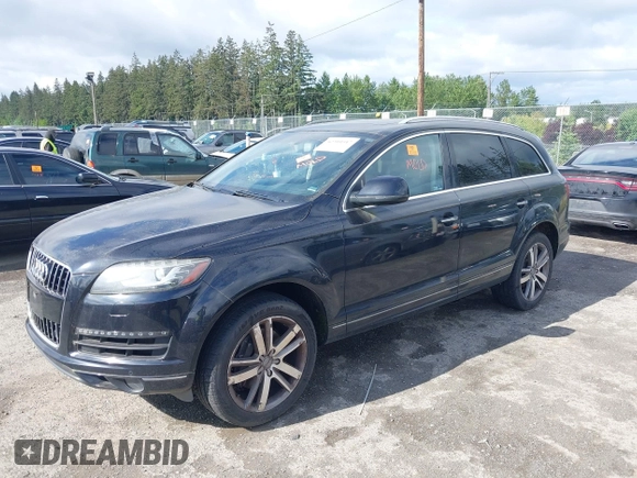 2013 Audi Q7 Premium Plus z VIN WA1LGAFE3DD009852, wystawiony jako IAAI lot #42310347 z przebiegiem 179 483 mil mil oraz . Historia ofert i sprzedaży dostępna na DreamBid. Obrazek 2.