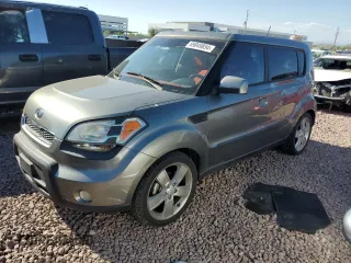 2010 Kia Soul + with VIN KNDJT2A22A7044114, listed as a Copart auction lot 69849854 with 122,320 mi miles and Salvage Title. Bid and sale history available at carsss.com. Image 1.