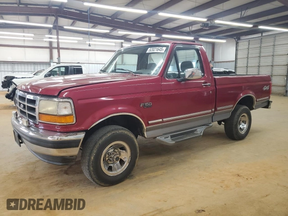 1995 Ford F-150 with VIN 1FTEF14NXSNA76234, listed as a Copart auction lot 52021645 with 168,695 mi miles and Salvage Title. Bid and sale history available at carsss.com. Image 1.