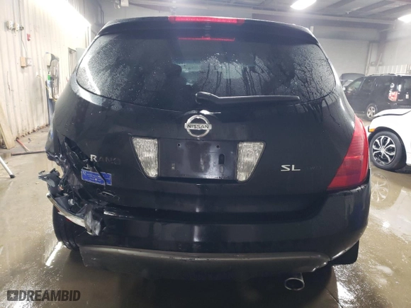 2004 Nissan Murano SL with VIN JN8AZ08W74W316196, listed as a Copart auction lot 80337184 with 209,137 mi miles and Salvage Title. Bid and sale history available at carsss.com. Image 6.