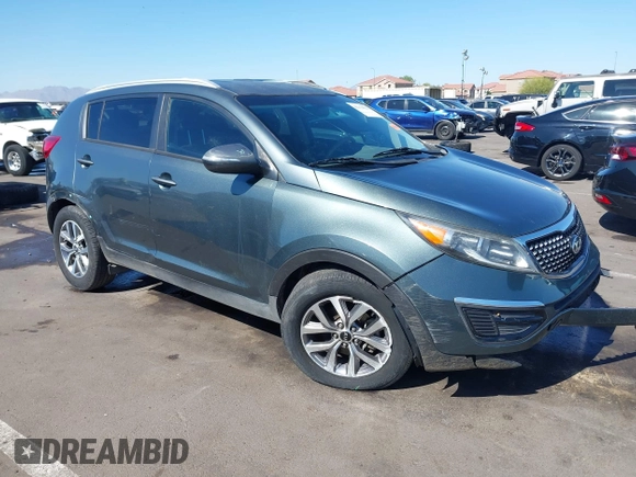 2015 Kia Sportage LX with VIN KNDPB3ACXF7696918, listed as a IAAI auction lot 42179023 with 64,181 mi miles and . Bid and sale history available at DreamBid. Image 1.