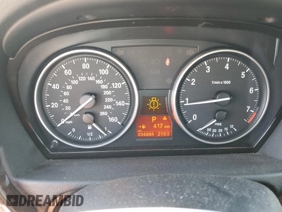 2010 BMW 3 Series 328i with VIN WBAPH5G57ANM36688, listed as a Copart auction lot 42837035 with 34,884 mi miles and Salvage Title. Bid and sale history available at DreamBid. Image 9.