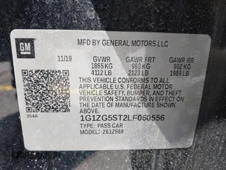2020 Chevrolet Malibu RS with VIN 1G1ZG5ST2LF060556, listed as a IAAI auction lot 42008963 with 94,839 mi miles and . Bid and sale history available at DreamBid. Image 9.