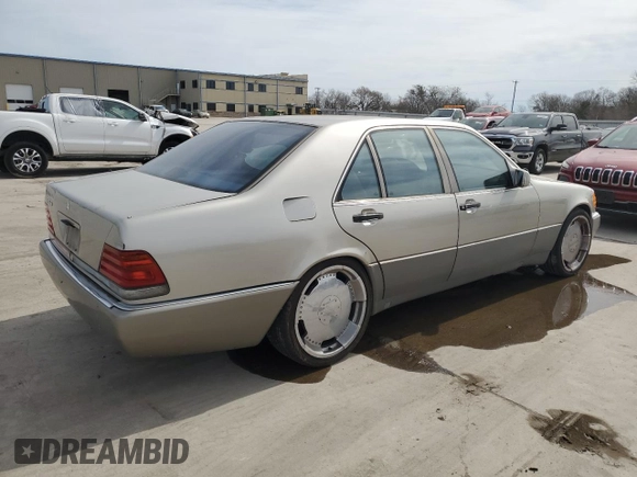 1994 Mercedes-Benz S 320 with VIN WDBGA32E0RA185064, listed as a Copart auction lot 47296935 with 344,178 mi miles and Clean Title. Bid and sale history available at DreamBid. Image 3.